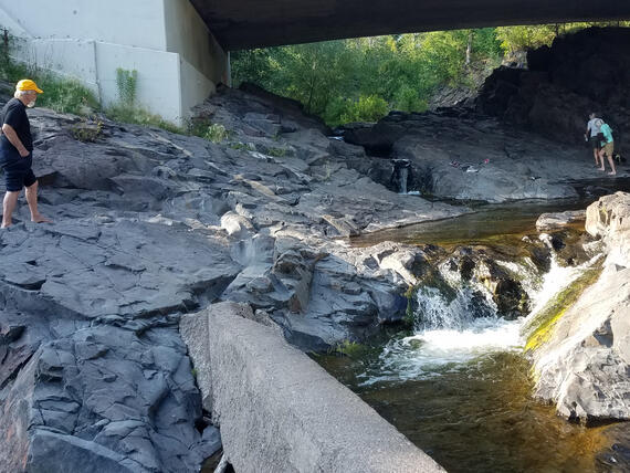 Birthplace of WisConfluence: the confluence of Amity Creek and the Lester River in Duluth, MN.