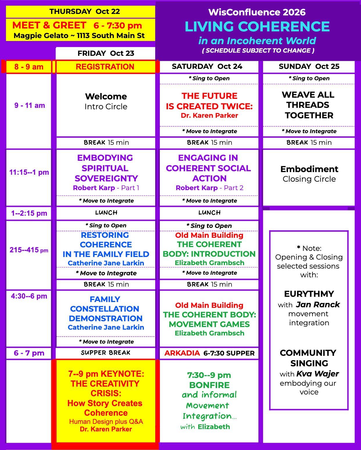 2026 Schedule